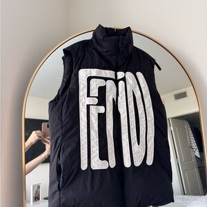 Brand new Fendi Black and White Puffer Vest